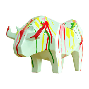Statuette en résine taureau multicolore H13cm - TOREO
