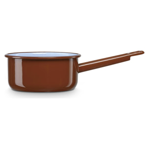 Cazo recto teja de acero esmaltado ideal para salsas y cremas