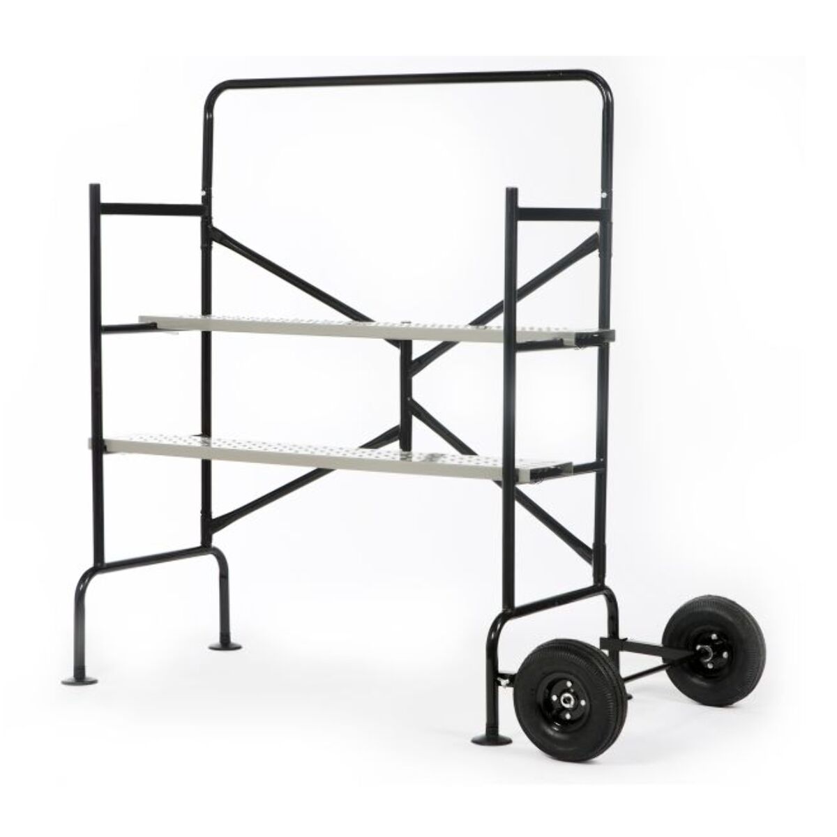 Echafaudage mobile sur roues double plateforme