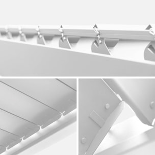 Pergola bioclimatique aluminium blanc Triomphe 3x3 m lames orientables