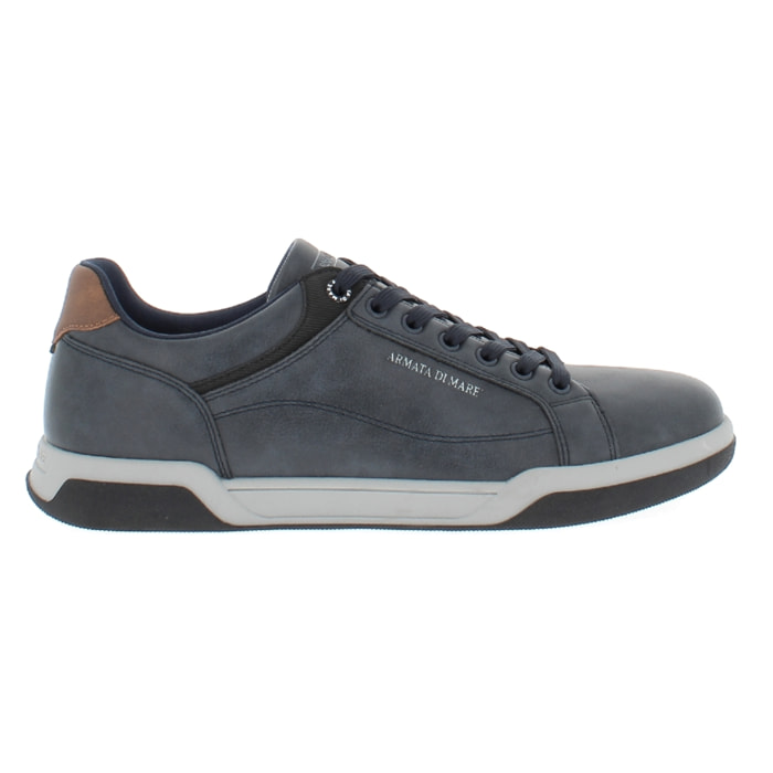 Armata di Mare Scarpe Uomo Sneakers Basse Stringate con Soletta Rimovibile in Memory Foam AMU W24M615 Navy