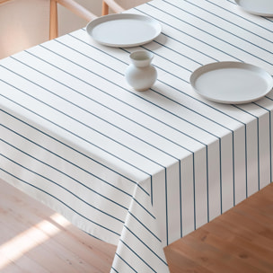 Nappe imprimée anti-tâches MAUI BLEU