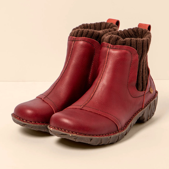 Botines NE23 NATURAL GRAIN CEREZA-BROWN/ YGGDRASIL color Cereza-brown
