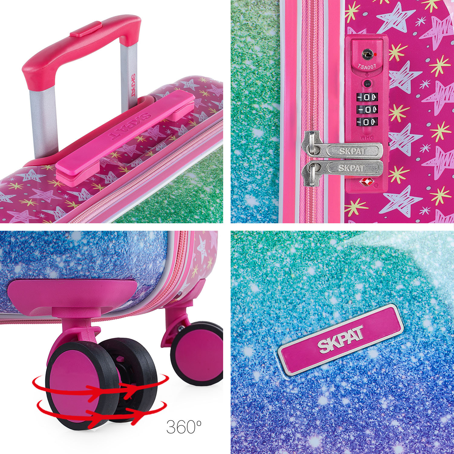 Juego De Trolleys Skpat Shine Like A Star Fucsia