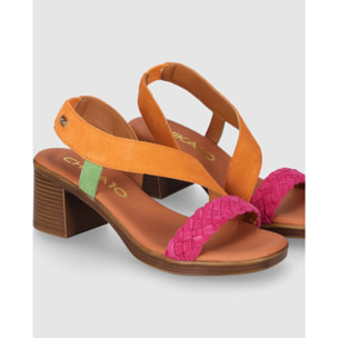 Sandalias de Serraje - Multicolor Multi - Tacón: 6 cm