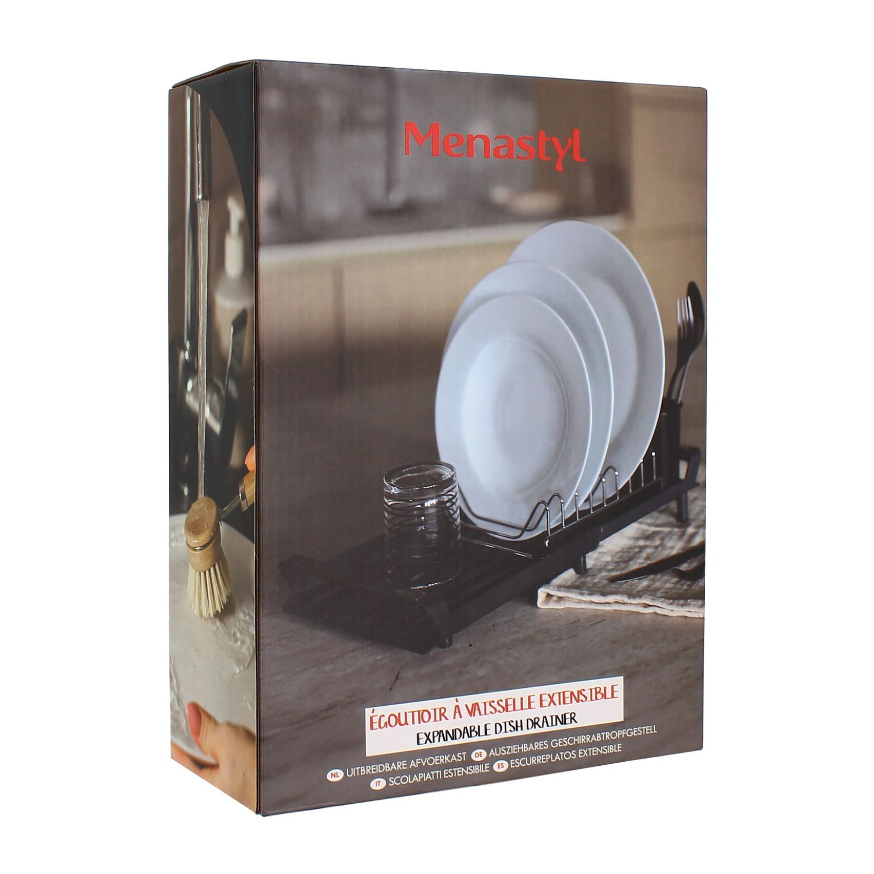 Egouttoir à vaisselle extensible en plastique