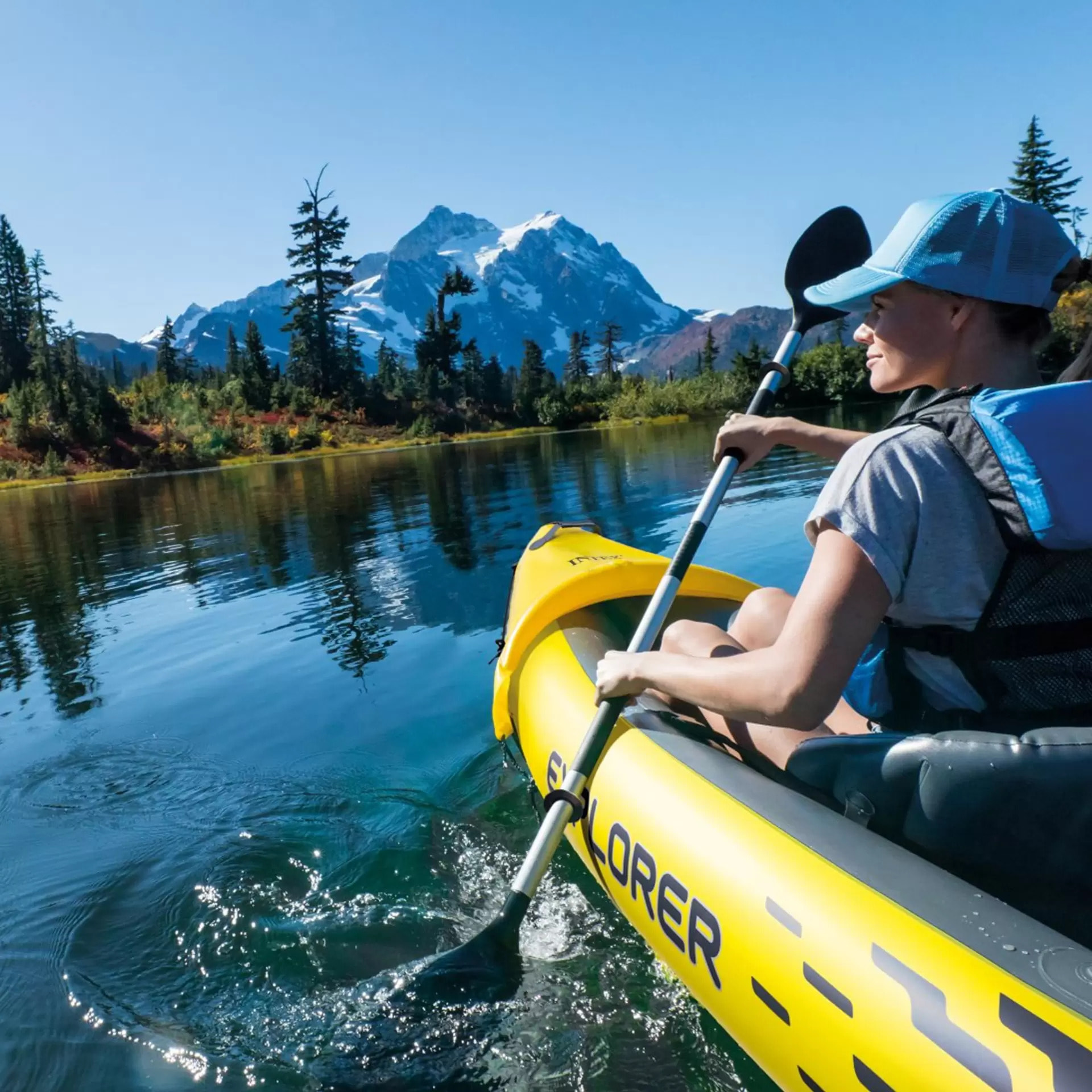 Pala de kayak Intex de aluminio, 218 cm