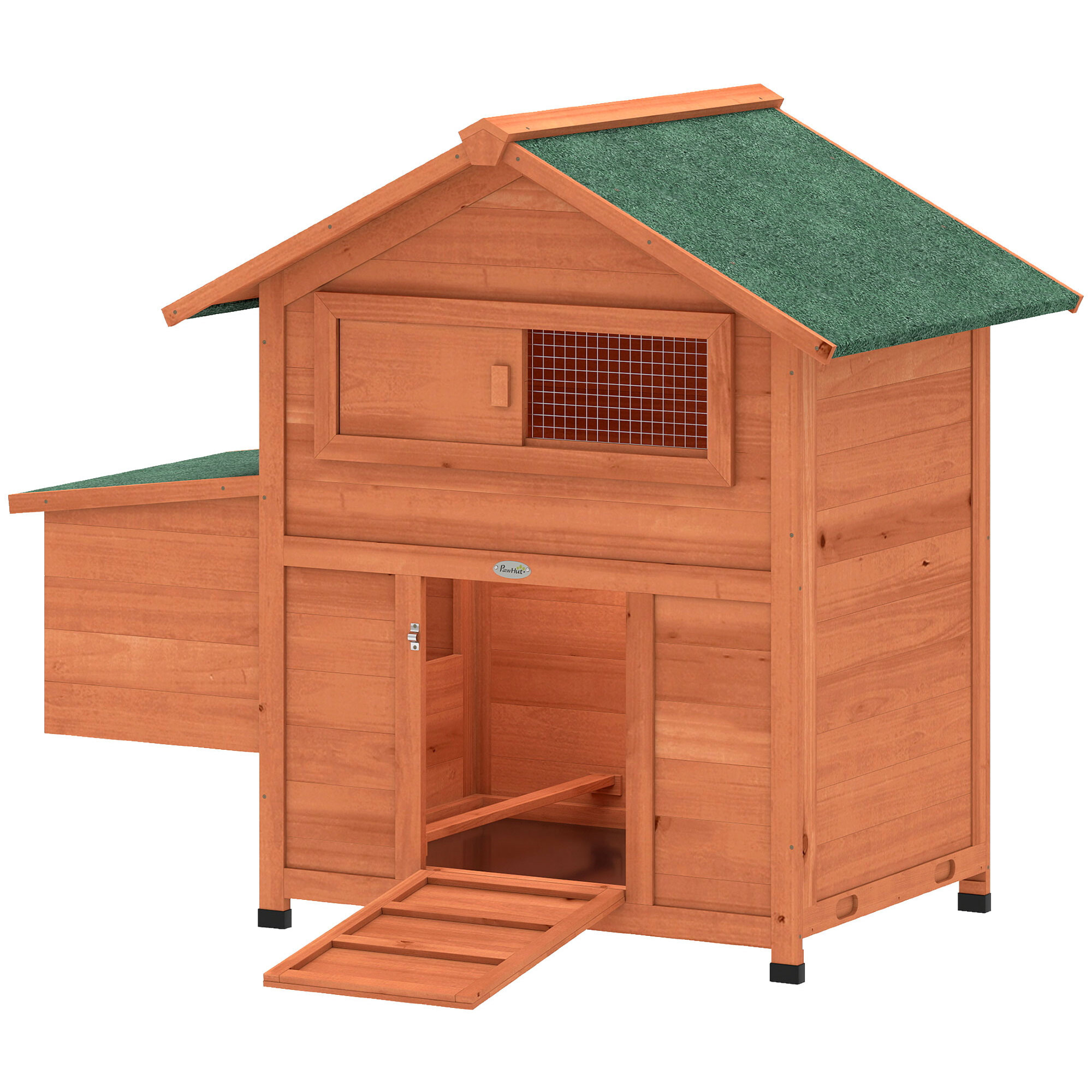 Poulailler niche en bois avec pondoir perchoir porte rampe verrouillable et fenêtre