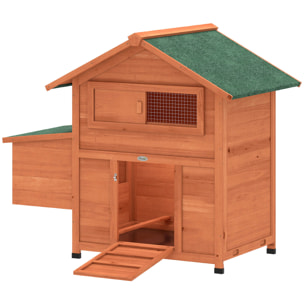 Poulailler niche en bois avec pondoir perchoir porte rampe verrouillable et fenêtre