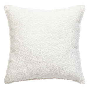 Coussin bouclette Soana blanc ivoire 45x45cm