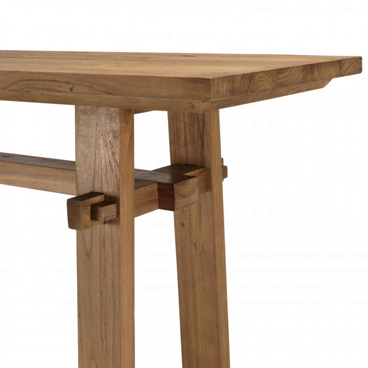 ALIDA - Console 140x40cm en bois de teck recyclé