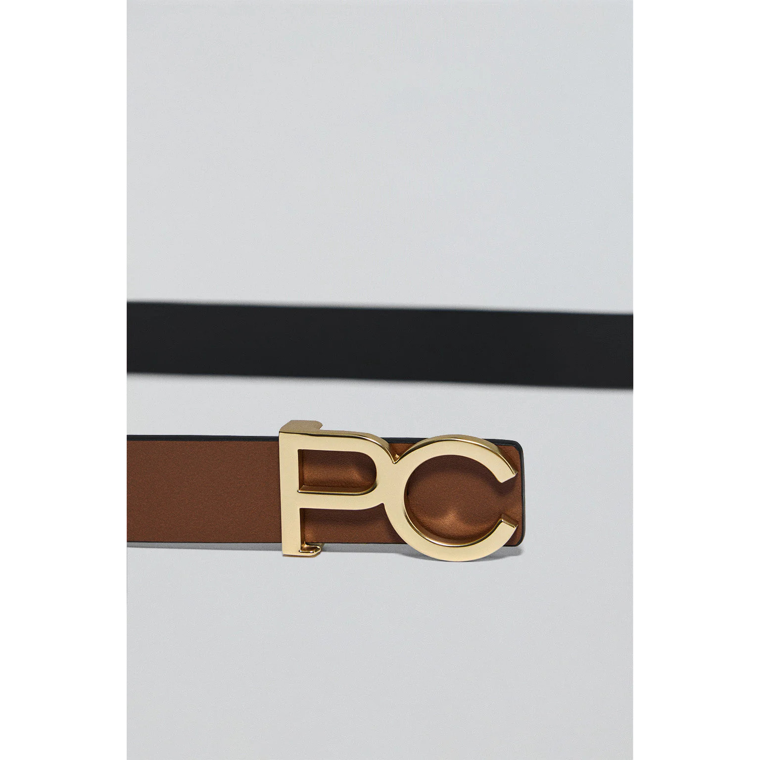 Cintura Blair reversibile nera e marrone con fibbia PC