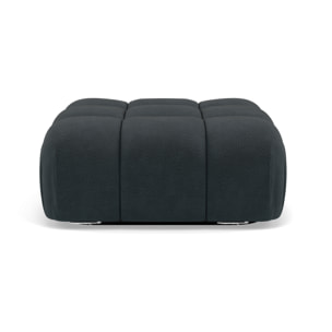 Ruby - pouf en velours texturé - Noir