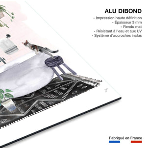 Tableau zen bain dans la cour  Tableau alu Dibond