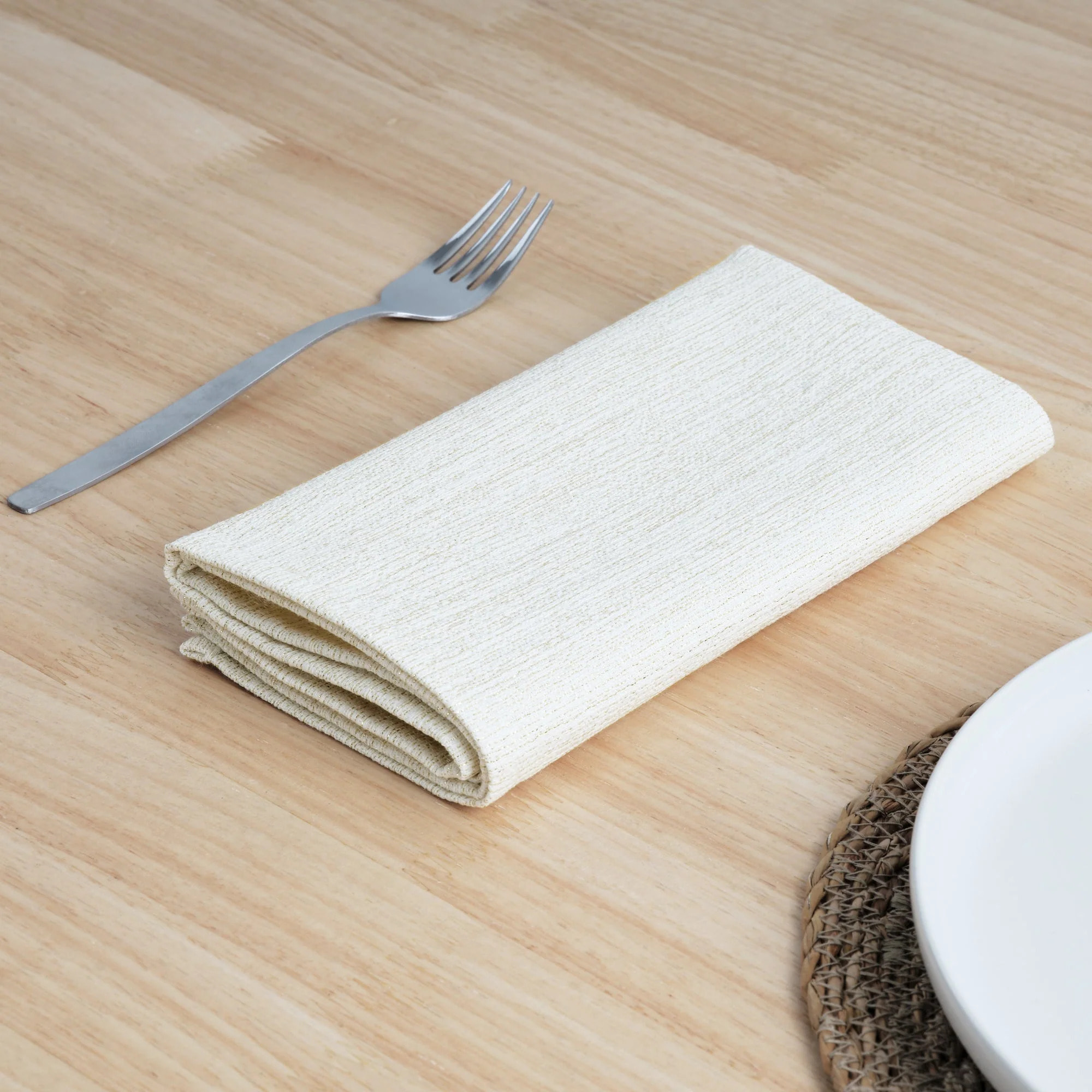 Lot de 2 Serviettes jacquard fil d'or R17948 45x45 cm