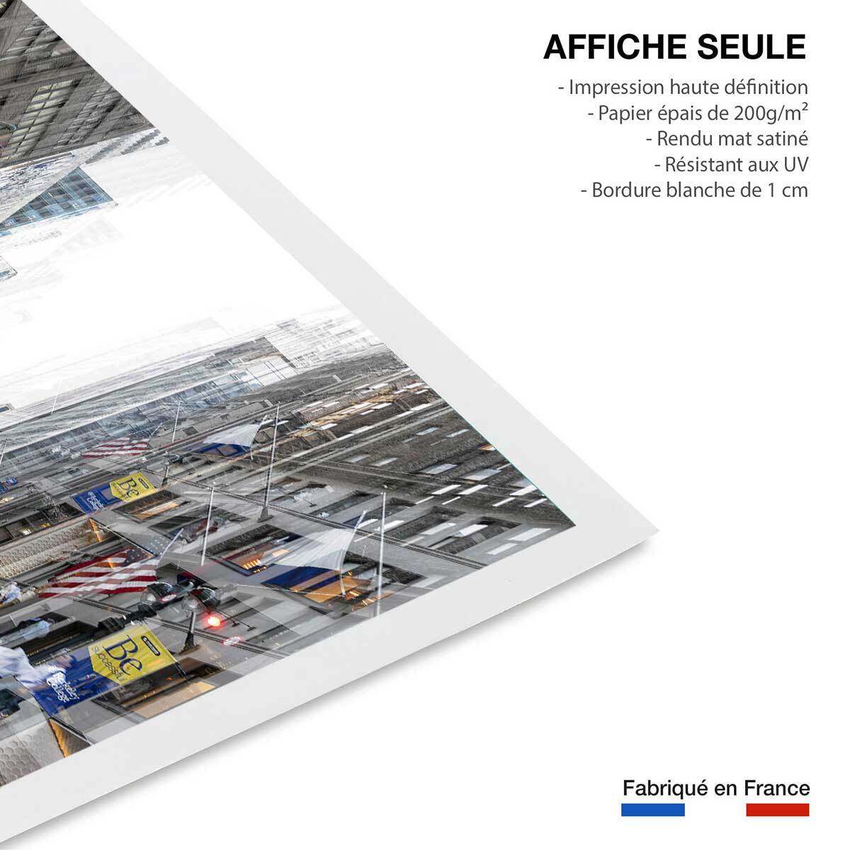 Poster madison square abstraction Affiche seule