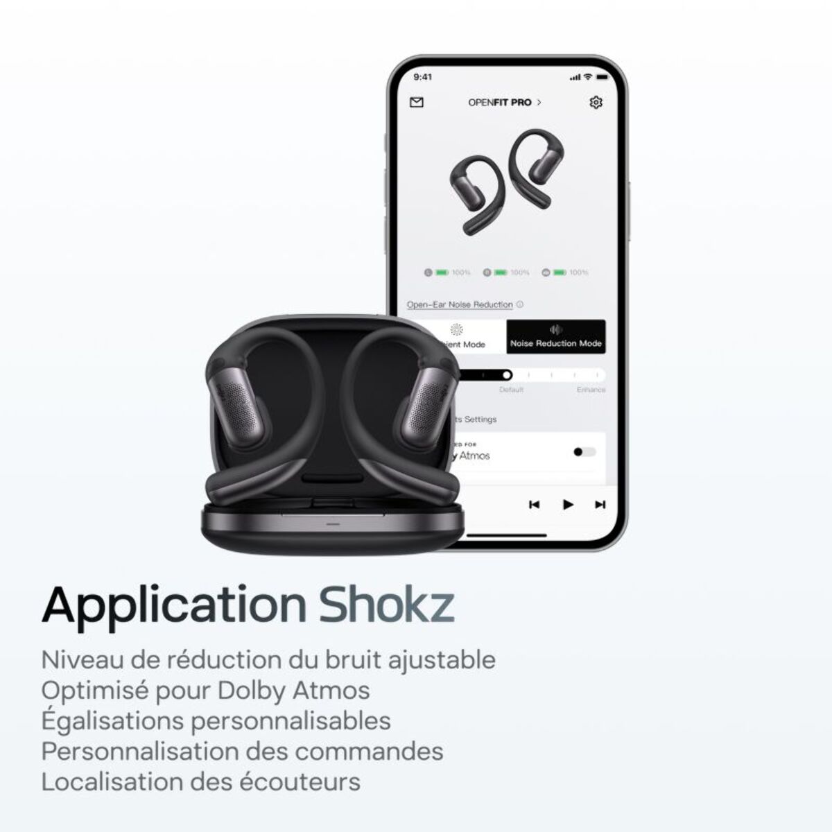 Ecouteurs SHOKZ OpenFit PRO Noir