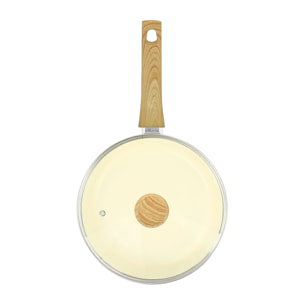 Sauteuse en revêtement céramique 24cm crème - tous feux COLORAMA