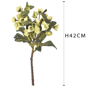 Ramo Di Helleborus. Altezza 42 Cm - Pezzi 6 - 8X42X7cm - Colore: Verde - Bianchi Dino - Fiori Artificiali