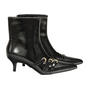 Tronchetto in simil pelle verniciata