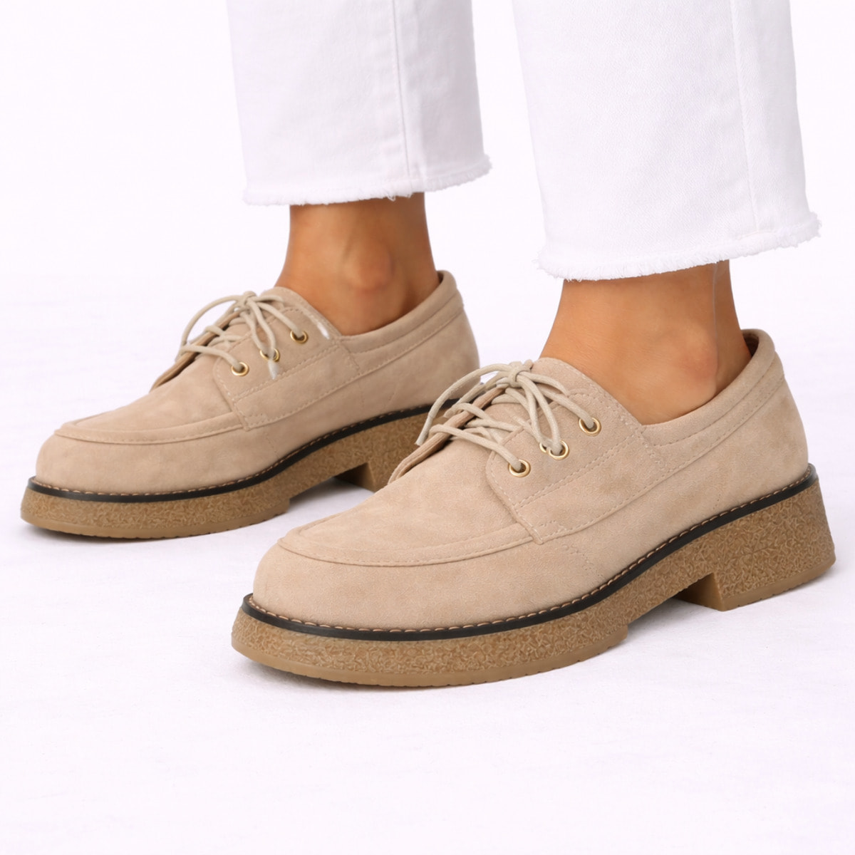 Mocassino stringato - tacco 4,0 cm