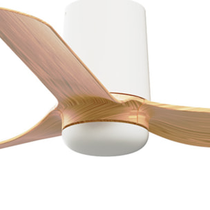 MINI PUNT TUB S Ventilateur de plafond blanc/bois clair TUYA