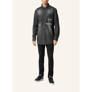 PHILIPP PLEIN Denim Shirt RACING