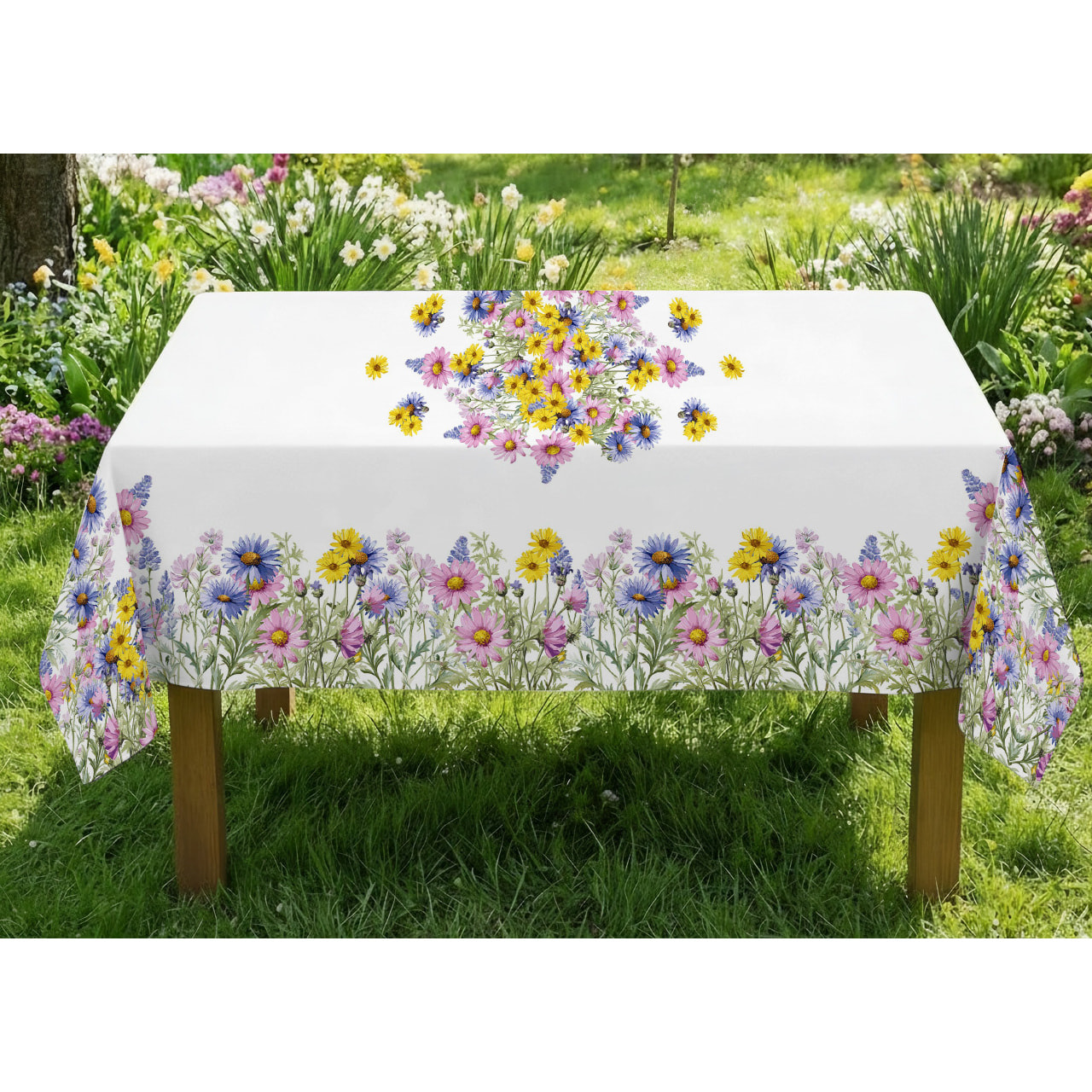 Tovaglia Copritavolo Cucina In Stampa Digitale Disegno Aiuola GI