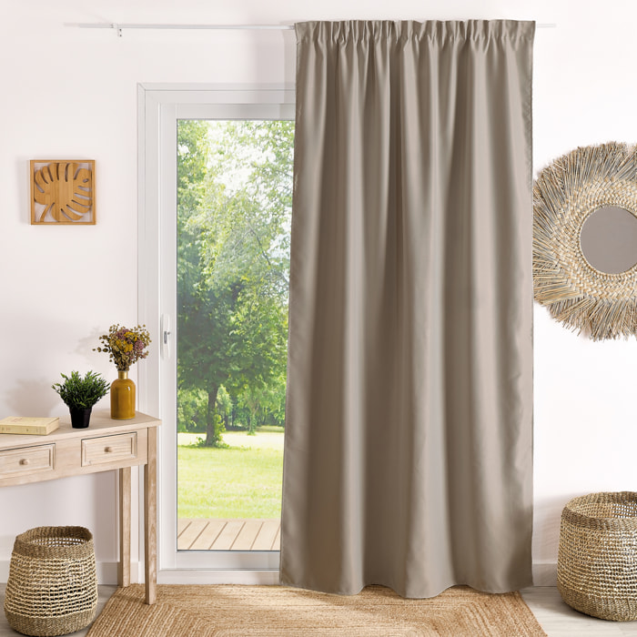 Rideau à galon fronceur occultant ignifugé M1 Non Feu - Lin