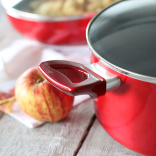 Faitout antiadhésif en aluminium 24cm - tous feux CERISE