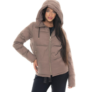 Chaqueta de plumas con capucha para mujer Leone 1947 Chic Tones