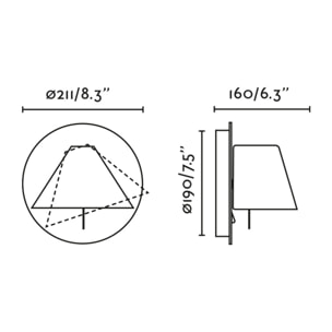 NOON Lampe applique blanche