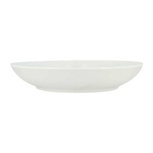 Lot de 6 assiettes creuses en porcelaine blanche 21cm METROPOLITAN
