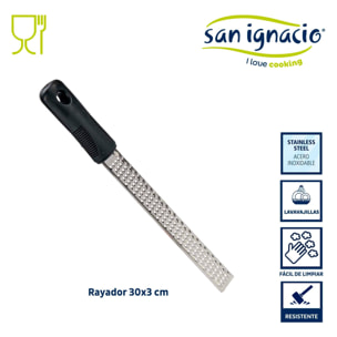 Rallador alargado mango negro colección kinvara