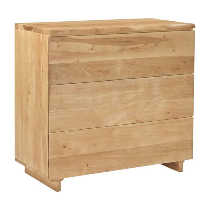 Commode Livenza -bois massif d'acacia-couleur acacia 90 x 85 x 45 cm