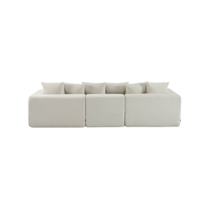 Canapé compressé modulable tissu chenille 4 places MOVI