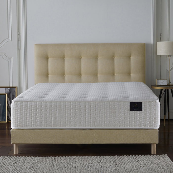 Ensemble Hélios - Matelas ressorts ensachés Mémoire de forme Latex