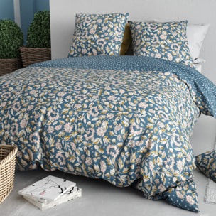 Parure Housse De Couette 3pcs 100% Percale de Coton 70 Fils FRIDA