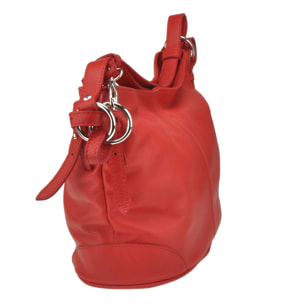 Borse Donna colore Rosso-in pelle Made in Italy 34x24x12cm