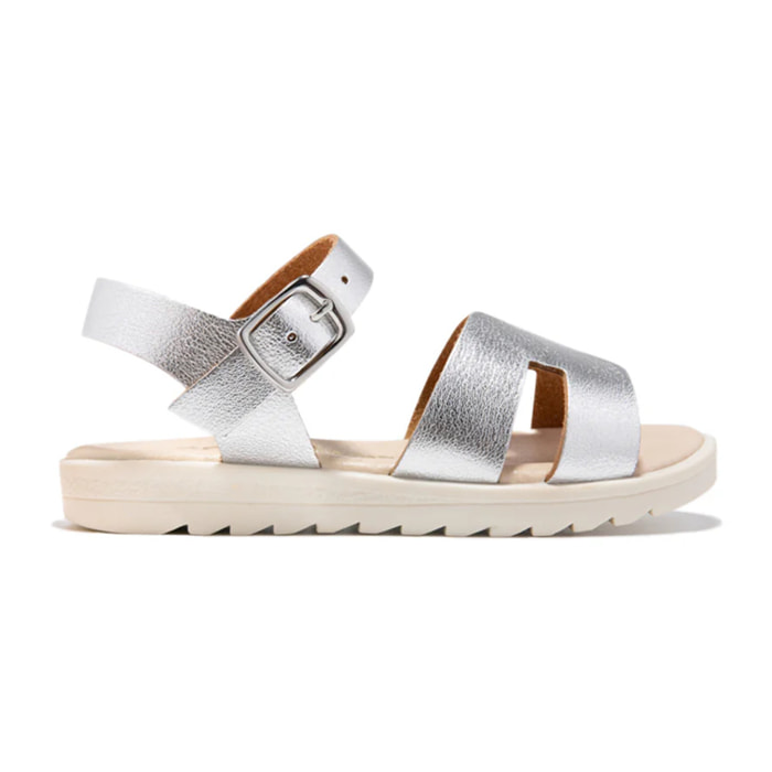 Sandalias Metalizado Plata