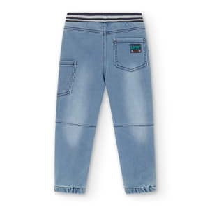 PantalÃ³n denim para niÃ±o estampado de color azul, Camiseta