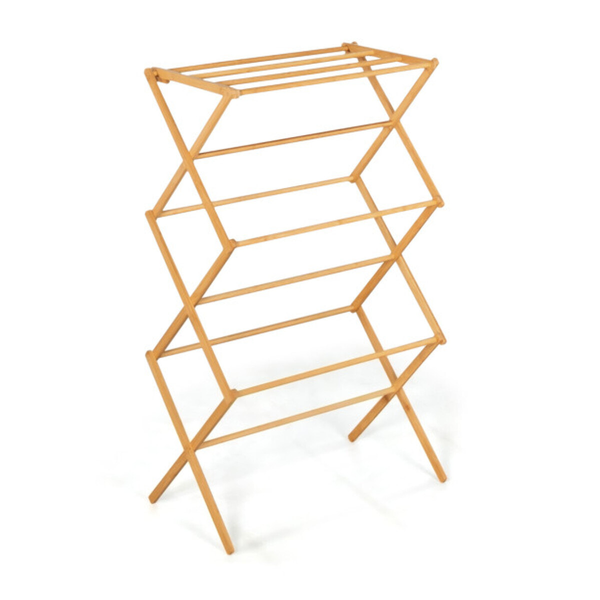 Séchoir accordéon en bambou pliable