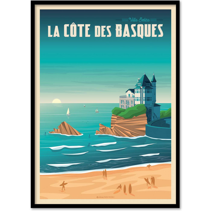 Affiche - Biarritz - Olahoop Travel Posters