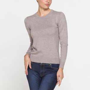 MAGLIA BASICA GIROCOLLO IN FILATO LANA MERINOS