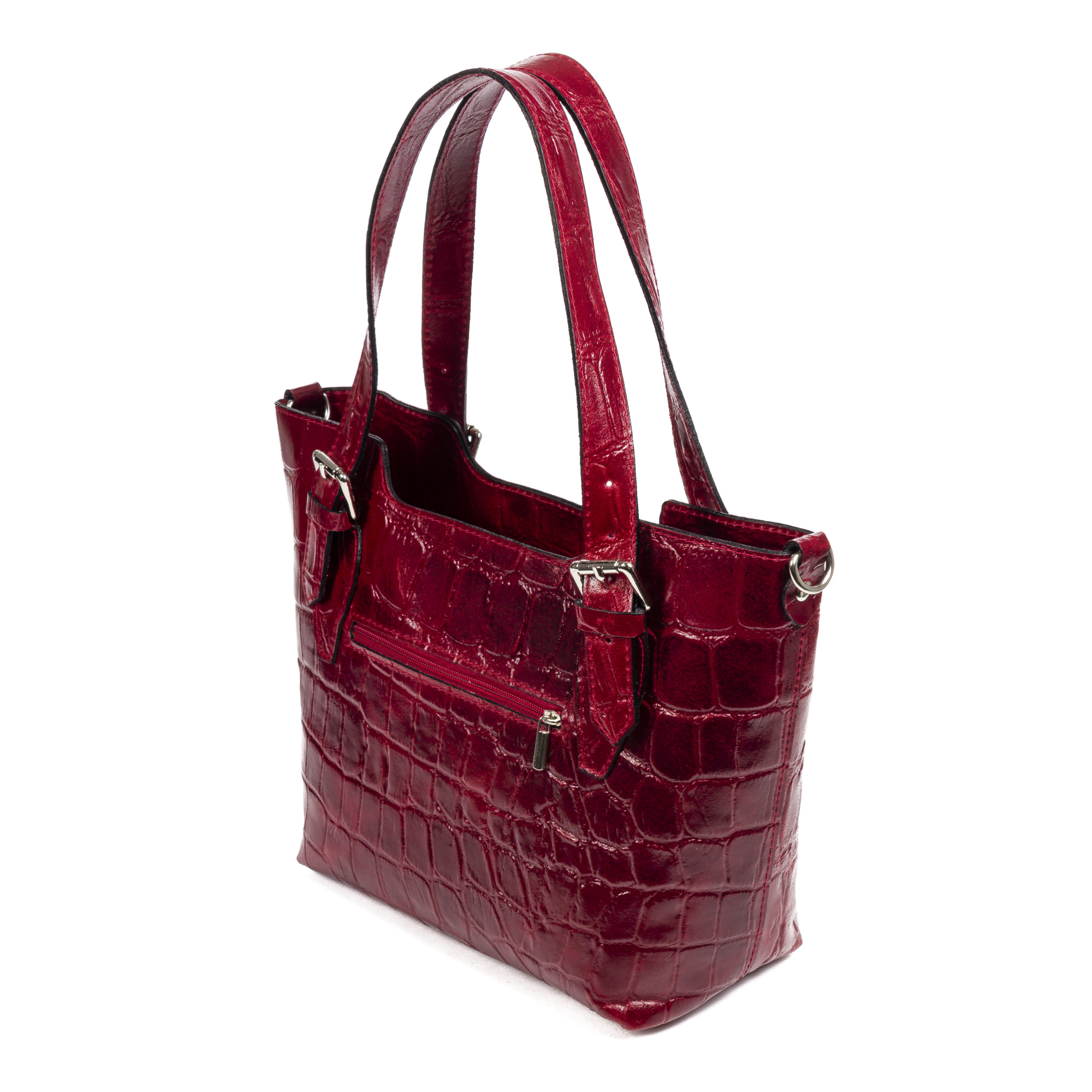 Arezzo Borsa tote Donna.Pelle autentica Camoscio Stampa Coccodrillo Grande Camoscio