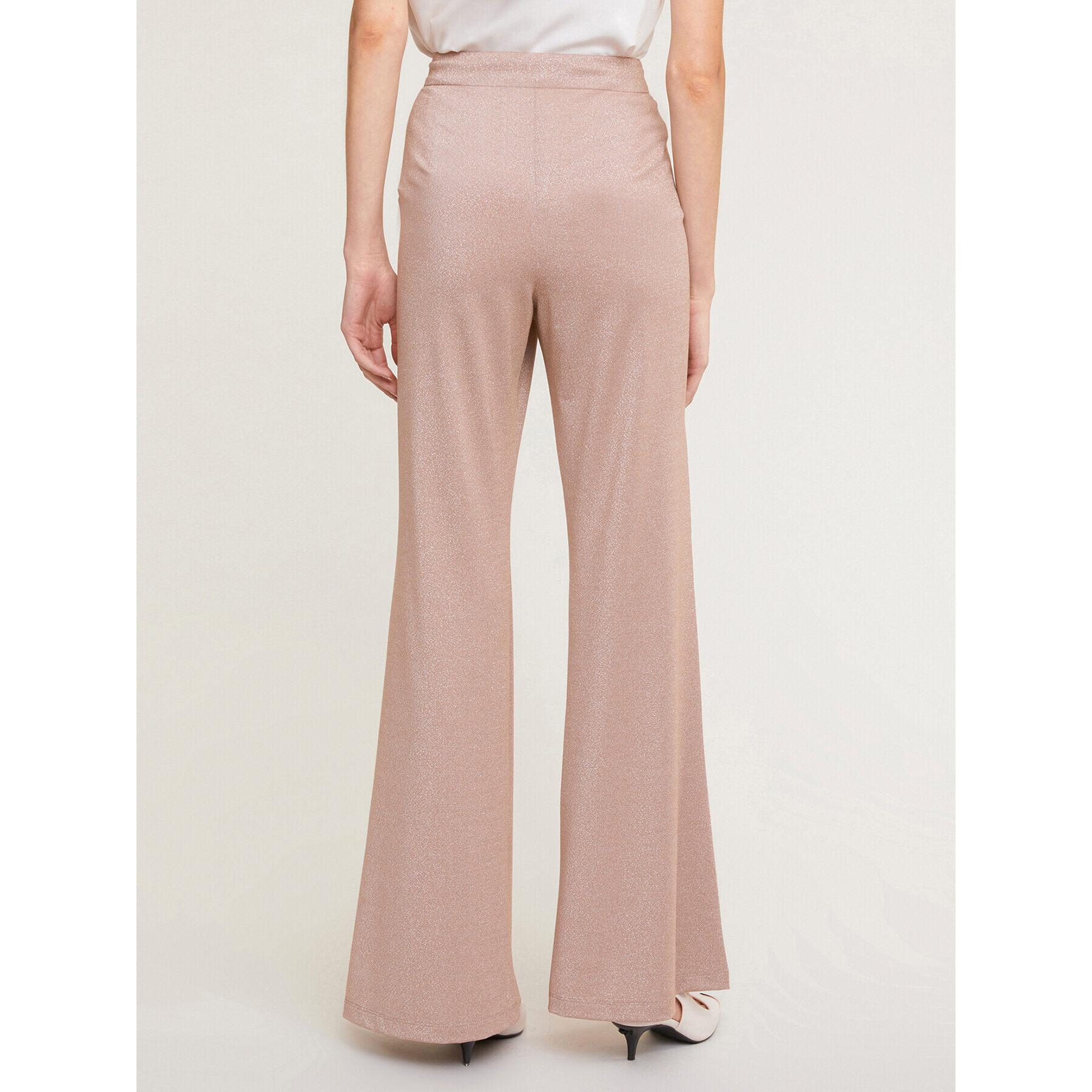 Motivi - Pantalón flare lúrex - Beige