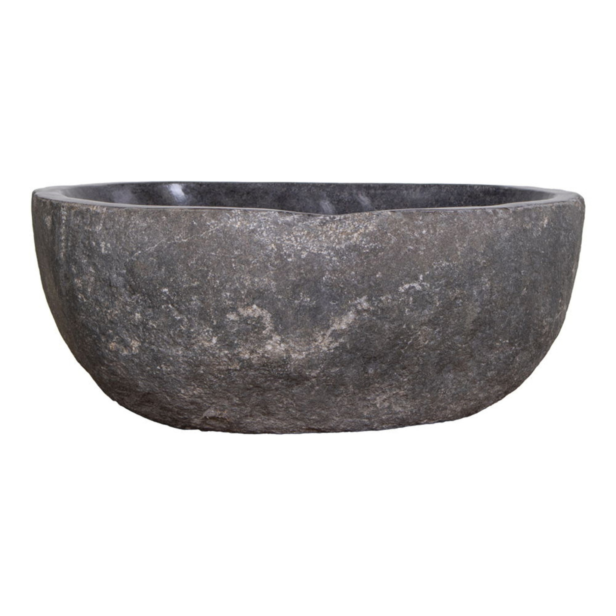 Lavabo in pietra di fiume Donau — effetto naturale 35x40x15 cm