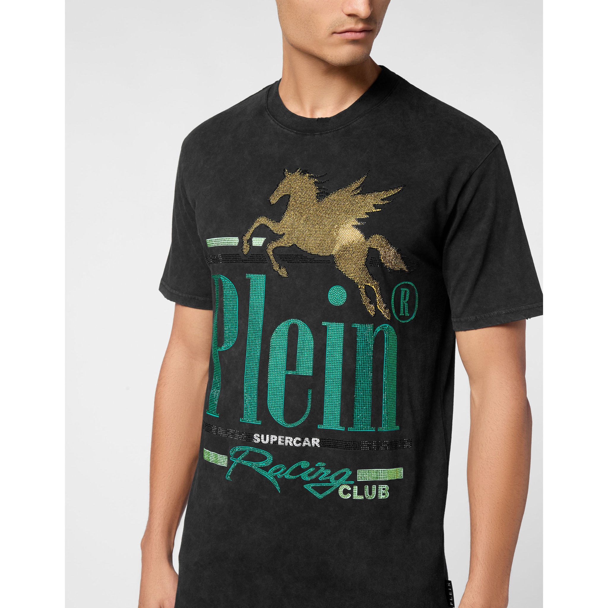 PHILIPP PLEIN T-Shirt Round Neck RACING