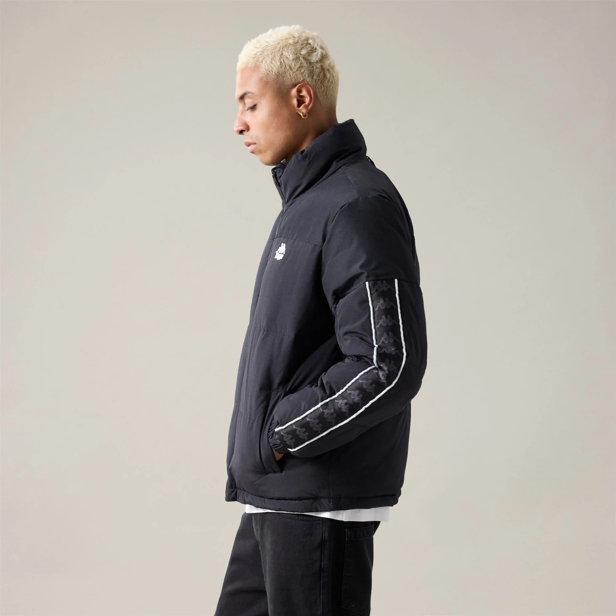 Kappa - Chaquetas Hombre Negro - 222 Banda Onrel