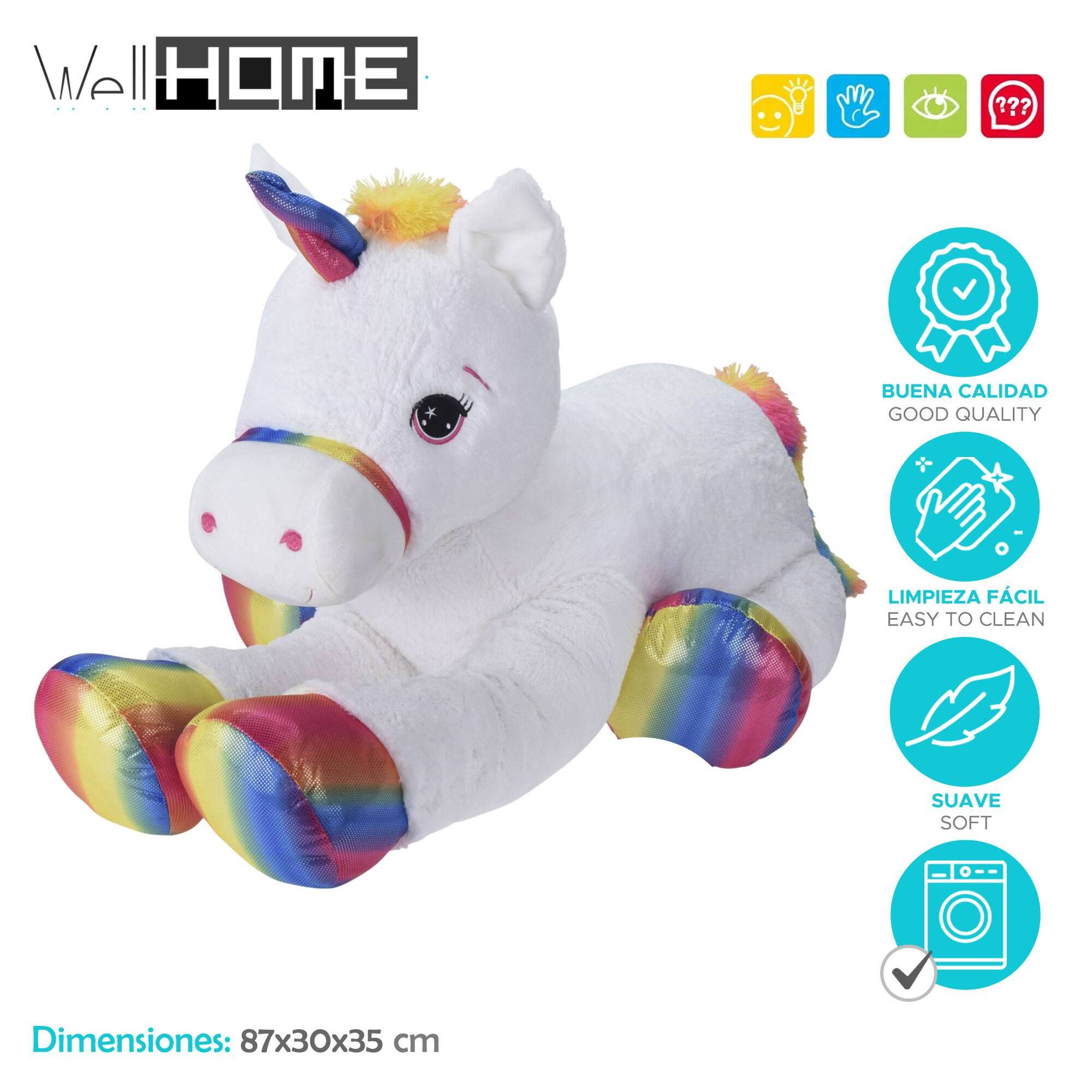 Well home - peluche de diseño unicornio de 87cm